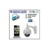 Outdoor Wifi Wireless IR Night Vision IR Cut PTZ Dome IP Camera thumbnail-1