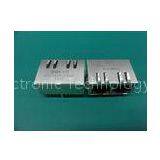 Shieded 2 Port Rj45 Tab-Down , 90 Degree Rj-45 Side Entry With Led thumbnail-1