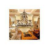 Glass Hanging Funky Modern Hotel Chandelier With Metal Chain , Large Pendant Lamp thumbnail-1