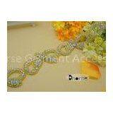 Light Gold Base Bow Shape Crystal Rhinestone Trimming For Dress thumbnail-1
