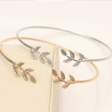 Fashion Jewelry Leaf open bangle