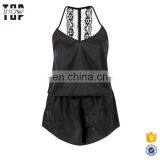 China Suppliers pj Set Women Sexy Nightwear Women Lace T Back Vest Pajama Sets thumbnail-4