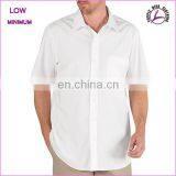 Men's 100%cotton Solid Color Casual With Chest Pocket Dress Shirts thumbnail-1