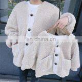 Parent-child Wear Mother and Girl Wear Jacket Lamb Wool Plus Velvet Padded Top 2020 Winter New
