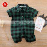 Christmas Winter Newborn Baby Rompers Girl Boy Toddler Plaid Jumpsuit Playsuit Long Sleeve Short Sleeve Clothes Set thumbnail-5