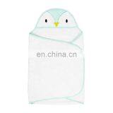 3D animal design soft baby wearable hooded towel cute hooded bath towel for baby