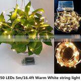 Led String Light Silver/ Copper Wire 3AA Battery Christmas Light For Holiday Decoration thumbnail-7