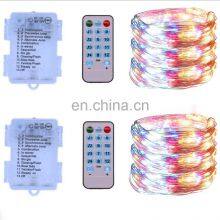 IP65 2020 Amazon USB Battery Box New Fairy Music Christmas LED Copper Holiday String Lights With Remote Control thumbnail-3