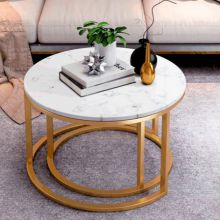 Marble coffee Table Golden Stainless Steel