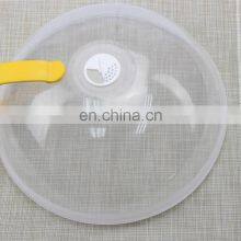 Heat Resistant Plastic Anti-Sputtering Lid Food Cover Microwave Oven Splatter Guard With Removable Handle and Steam Vent thumbnail-5