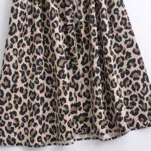 2025 Summer New Women's Bow Tied Animal Pattern Printed Shirt Dress thumbnail-4