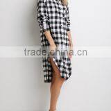 2015 China Manufacturer Customized Ladies Plaid Fashion Shirtdress thumbnail-2