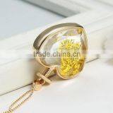 DIY Crystal Glass Heart Locket Necklace With Chrysanthemum thumbnail-4