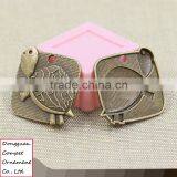 Wholesale Diy Accessories Zinc Alloy Turtle Pattern Square Pendant thumbnail-1