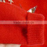 Red Knitting Wear Lady Paillette Sewes 100% Wool Christmas Sweater Pullover thumbnail-4