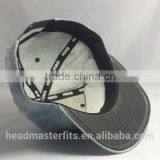Wholesale 6 Panel Embroidery Caps Plain Snapback Hats Wash Denim Snapback Caps thumbnail-5