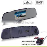 Ambarella A7 Rearview Mirror Car DVR With Dual Camera