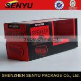 Cardboard Paper Box Design With Plastic Window for Speaker