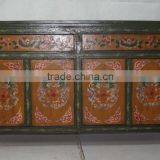 Chinese Antique Four Drawer Four Door Tibet Cabinet With Dragon Painting Quality Choice thumbnail-1