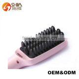 2 In 1 PTC Heating Ionic Styling Flat Iron New Hair Straightener Brush Anion Straightening Comb Shine 1699 As Seen As On TV thumbnail-4