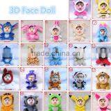 Plush Stuffed 3D Photo Face Soft Valentines Gifts Animal Keychain Toy