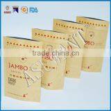 Kraft Pouch Flat Bottom Plastic Stand up Bag With Clear Window thumbnail-6