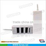 Hottest Mini USB COMBO 3ports USB 2.0 Hub Driver &TF Card Reader With 80CM Cable for Desktop