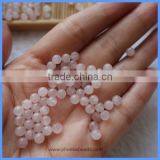 4mm 6mm 8mm 10mm 12mm Half Drilled Round Natural Pink Quartz Loose Beads Gemstone For DIY Earrings Making HD-PQSR4mm thumbnail-2