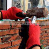 10guage Red Cotton Black Latex Wrinkle Coated Gloves thumbnail-2