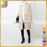 OEM Factory Price Collarless Fur Coat, Trench Style Long Women Fur Coat thumbnail-1