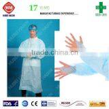 China supplier Hospital China protetive healthcare CPE gown PE gown Plastic gown