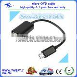 5pin Micro USB Male to A Female OTG Cable for Samsung Galaxy S2 S3 I9300 I9100 Note N7000 I9220 E2018