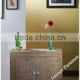 Embossed Brass Metal Drawer Chest / Dresser