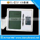 2016 pu Pvc Leather Notebook Agenda and Pen Gift Set thumbnail-1