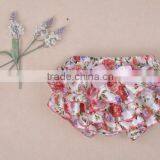 LB 5842-4 New Design Baby Girl Flower Printed Ruffle Satin PP Pants Baby Bloomer Cover0-4Y thumbnail-1