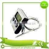 Instant Read Digital Meat Thermometer and Timer With Steel Probe for Cooking BBQ Smoker Grill thumbnail-3