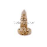Candlestick With Bird Statue Shell and Starfish Statue thumbnail-1