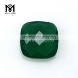Messi Gems Faceted Loose Stone Cushion 10 x 10 Emerald Agate Gem thumbnail-3