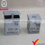 Handcraft Square Lid Vintage Galvanized Tin Storage Box