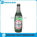 Promotional Logo Printing Eco-friendly PVC Inflatable Beer Bottle/plastic bottle/pvc inflatable water bottle
