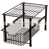 Stackable Kitchen Cabinet Under Sink Basket thumbnail-3