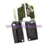 New Arrival Peugeot 2 Button Flip Remote Key With 433mhz Battery on PCB With FSK Model