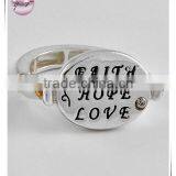 Two-tone Love Faith Hope Stretch Message Ring thumbnail-1