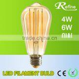 Led Filament Bulbs 2700k 3000k 6w 8W ST58/ST64 Edison Bulb