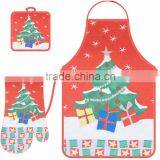 Christmas Printed Kitchen Apron Set China Suppliers thumbnail-3