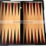QUALITY Folding 3 in 1 INLAID WOOD Chess, Backgammon, Checkers Set thumbnail-3