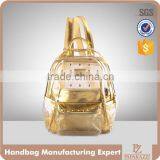 4074 Fashion Girls Vintage Transparent PU Back Pack Ladies Wholesale Clear Backpack