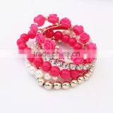 Party supply beads multilayer roses fashion bracelet