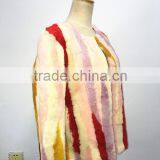 Cheap Price Korea Style Women Short Mixed Color Sheep Fur Coat thumbnail-4