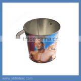 Painted Mini Tin Bucket With Handle